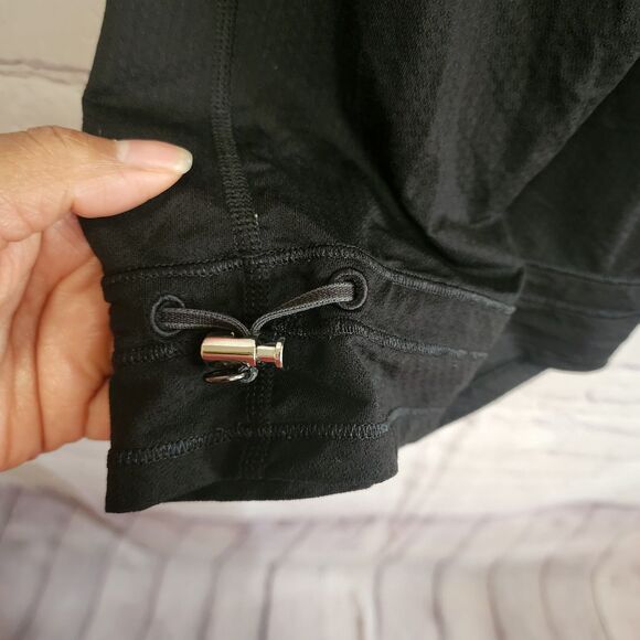 Lululemon Elevate Tank Top Womens 4 Black Breathable Mesh Drawcord Hem - Picture 5 of 10